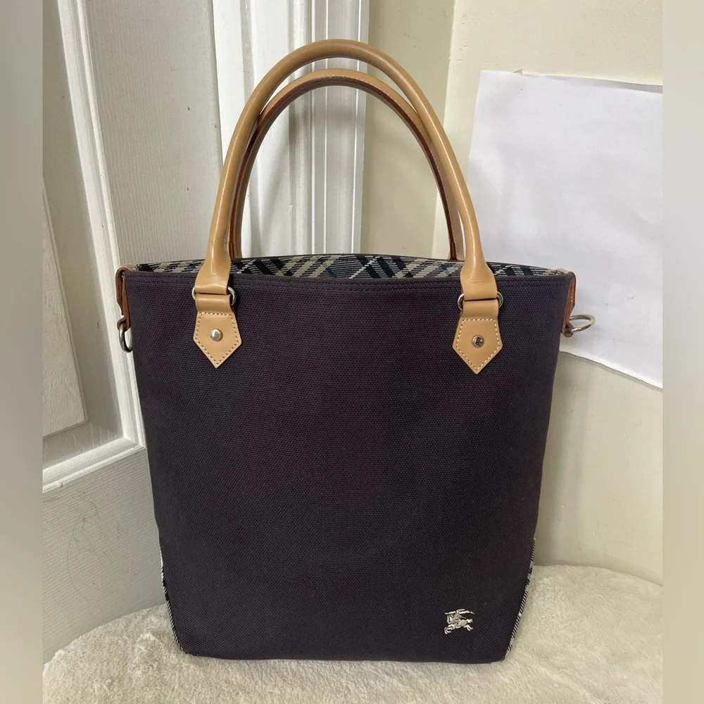 Burberry Blue Label Canvas Tote Bag EUC - Picture 13 of 15
